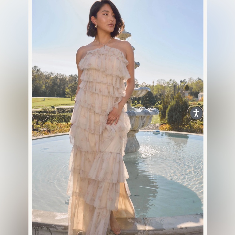 Revelry Carrie Tulle Ruffle Dress